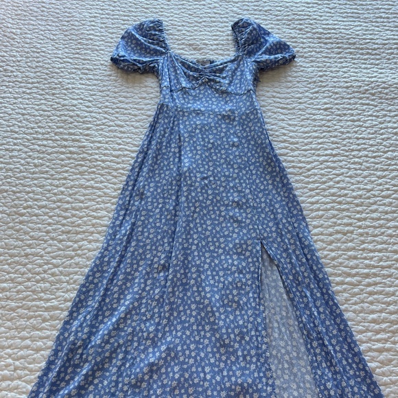 Light Blue and White Floral Midi Dress - & Other Stories - Size 4 - Picture 1 of 3